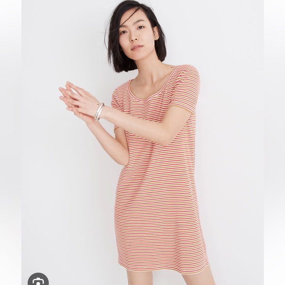 Madewell Swingy Tee Dress in Stripe - Picture 6 of 8